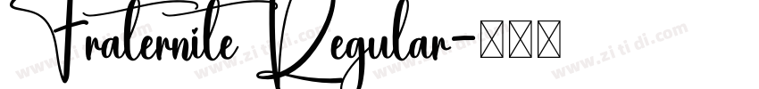 Fraternite Regular字体转换
